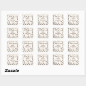 Zwarte Hand Getekend Dat is Amore Bruidsfeestje Vierkante Sticker (Vel)