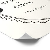 Zwarte Hand Getrokken Boog Lijst Kaarten Geschenke Poster (Hoek)