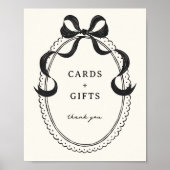 Zwarte Hand Getrokken Boog Lijst Kaarten Geschenke Poster (Voorkant)