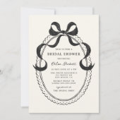 Zwarte Hand Getrokken Boog Lijst Vrijgezellenfeest Kaart (Voorkant)