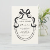 Zwarte Hand Getrokken Boog Lijst Vrijgezellenfeest Kaart (Staand voorkant)