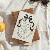 Zwarte Hand Getrokken Boog Lijst Vrijgezellenfeest Kaart