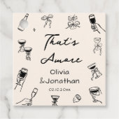 Zwarte Hand getrokken dat een meer partij Bedankjes Labels (Voorkant)