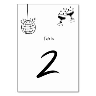 Zwarte Hand Getrokken Illustraties Doodles Huwelij Kaart