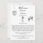 Zwarte Hand Getrokken Illustraties Trouwroute (Voorkant)