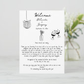 Zwarte Hand Getrokken Illustraties Trouwroute (Staand voorkant)