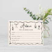 Zwarte Hand Getrokken Italiaans Vrijgezellenfeest Kaart (Staand voorkant)