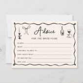 Zwarte Hand Getrokken Italiaans Vrijgezellenfeest  Kaart (Voorkant)