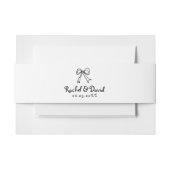 Zwarte hand getrokken krabbel boog bruiloft uitnodigingen wikkel (Voorkant Voorbeeld)