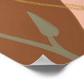 Zwarte hand kunst met Rozen en affirmaties Poster (Hoek)