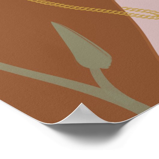 Zwarte hand kunst met Rozen en affirmaties Poster (Hoek)