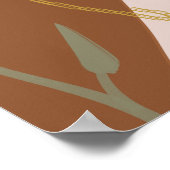 Zwarte hand kunst met Rozen en affirmaties Poster (Hoek)