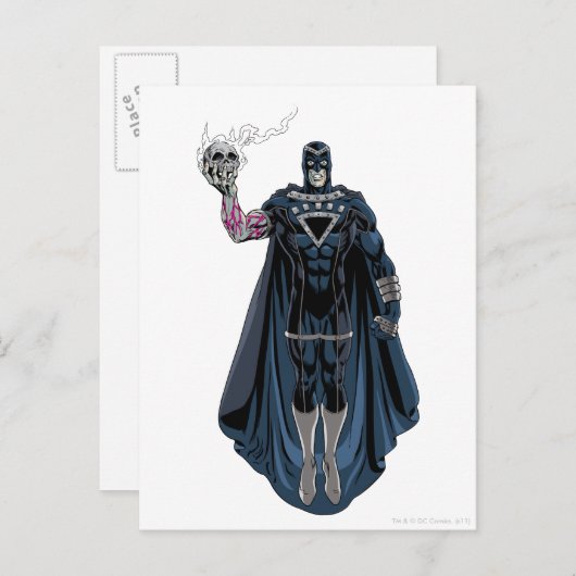 Zwarte hand met schedel 1 briefkaart (Voorkant / Achterkant)