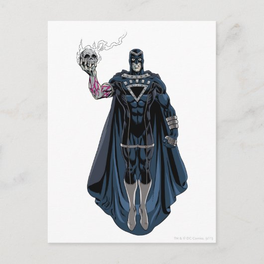 Zwarte hand met schedel 1 briefkaart (Voorkant)