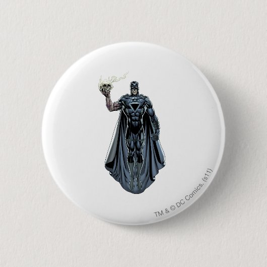 Zwarte hand met schedel 2 ronde button 5,7 cm (Voorkant)