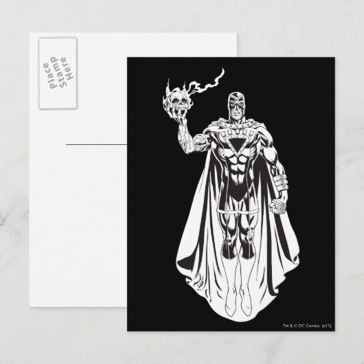 Zwarte hand met schedel 3 briefkaart (Voorkant / Achterkant)