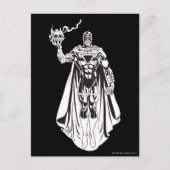 Zwarte hand met schedel 3 briefkaart (Voorkant)