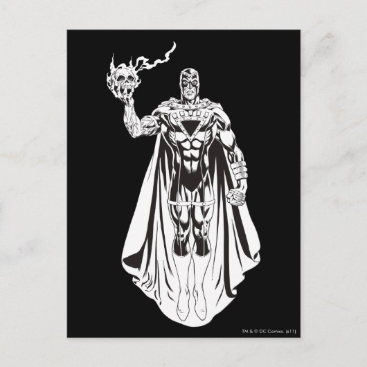 Zwarte hand met schedel 3 briefkaart (Voorkant)