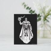 Zwarte hand met schedel 3 briefkaart (Staand voorkant)