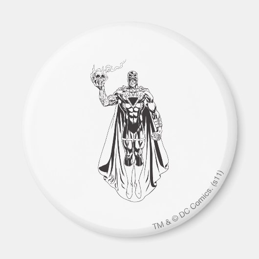 Zwarte hand met schedel 3 magneet (Voorkant)