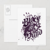 Zwarte hand - Paarse kraakbeen Briefkaart (Voorkant / Achterkant)