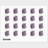 Zwarte hand - Paarse kraakbeen Vierkante Sticker (Vel)