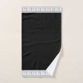 Zwarte Handdoek Geo Trim (Handdoek)