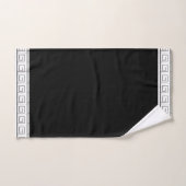Zwarte Handdoek Geo Trim (Handdoek)