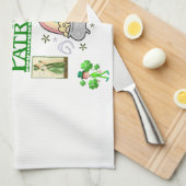 zwarte handdoek voor heilige patricaten (Quarter Fold)