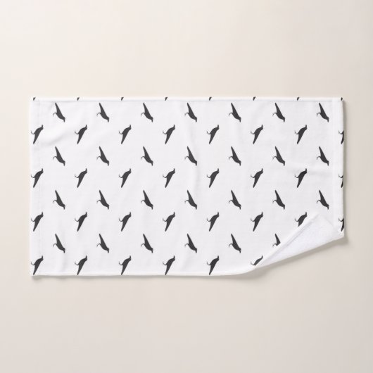 Zwarte handdoekset voor kraaibanken bad handdoek (Handdoek)