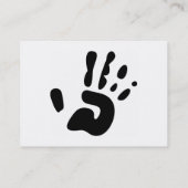 Zwarte handdruk visitekaartje (Achterkant)