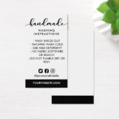 Zwarte handgemaakte wasinstructies Sociale media Visitekaartje (Bureau)