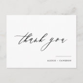 Zwarte handgeschreven kalligrafie Weddenschap Beda Briefkaart (Voorkant)