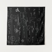 Zwarte handgeschreven wiskundige formules en verge wandkleed (Voorkant (horizontaal))