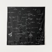 Zwarte handgeschreven wiskundige formules en verge wandkleed (Voorkant)