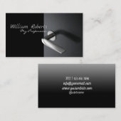 Zwarte handgreep Deeg Bezoekend Kaart Ontwerp Visitekaartje (Voorkant / Achterkant)