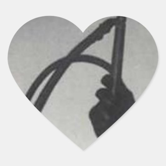 ZWARTE HANDSCHOEN EN ZWEEP HART STICKER (Voorkant)