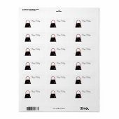 Zwarte Handtas - Prettig Kerstfeest Etiket (Full Sheet)