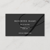 Zwarte handtekening Elegant Moderne Visitekaartjes (Achterkant)