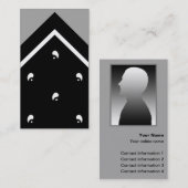 Zwarte Hanky Trick-kaart / Visitekaartje (Voorkant / Achterkant)