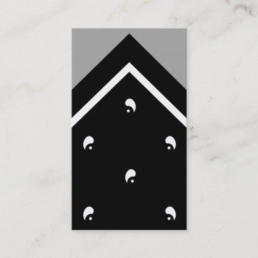 Zwarte Hanky Trick-kaart / Visitekaartje (Voorkant)