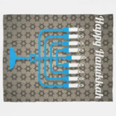 zwarte hanukka fleece deken (Voorkant (Horizontaal))