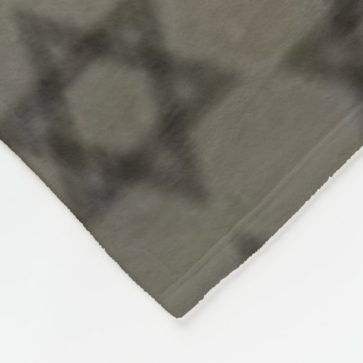 zwarte hanukka fleece deken (Hoek)