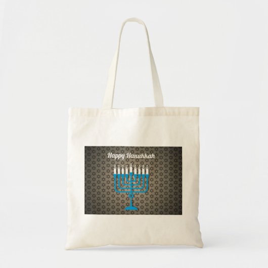zwarte hanukka tote bag (Voorkant)