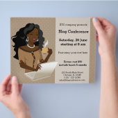 Zwarte haren voor de loopbaan flyer (Hand)