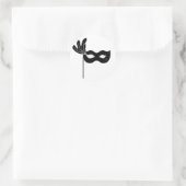 Zwarte Harlekijnmasker Stickers (Tas)