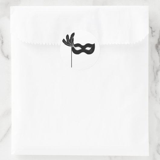 Zwarte Harlekijnmasker Stickers (Tas)