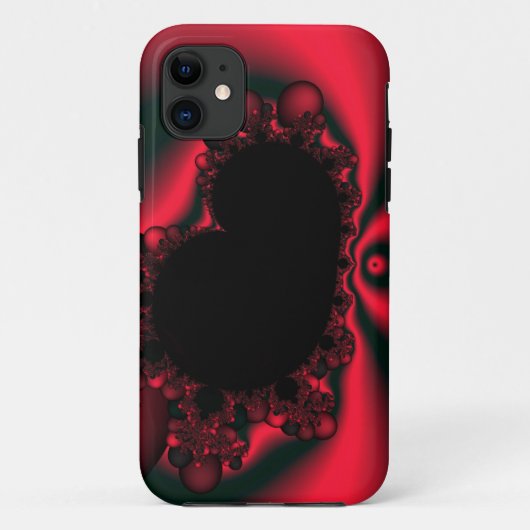 zwarte hart Case-Mate iPhone case (Achterkant)