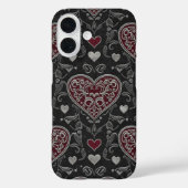 Zwarte Hart Case-Mate iPhone Case (Achterkant)
