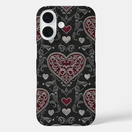 Zwarte Hart Case-Mate iPhone Case (Achterkant)